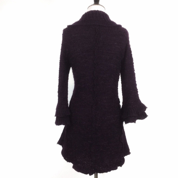 ❌SOLD❌Alberto Makali Purple Wrap Cardigan Sweater - Picture 3 of 7